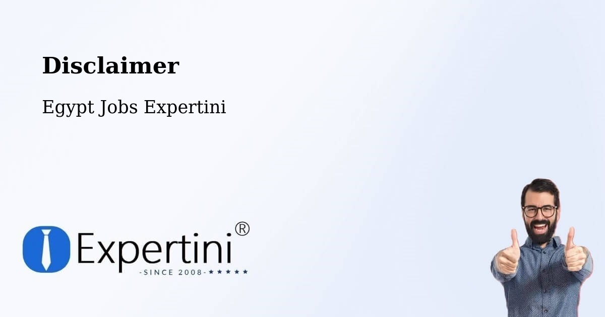Disclaimer – Dishnā - Egypt Jobs Expertini